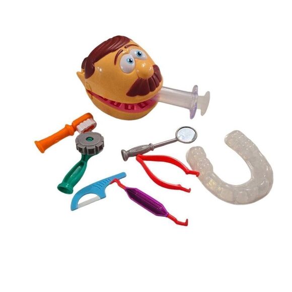 Simulation Dentist Kit Tooth Extraction Clay Model Toys Dental Tool Set 9 pieces - Picture 1 of 3